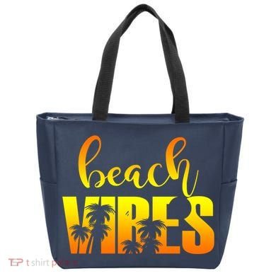 Beach Vibes Tropical Sunset Vacation Tote Bag