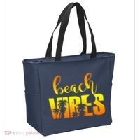 Beach Vibes Tropical Sunset Vacation Tote Bag thumb 2