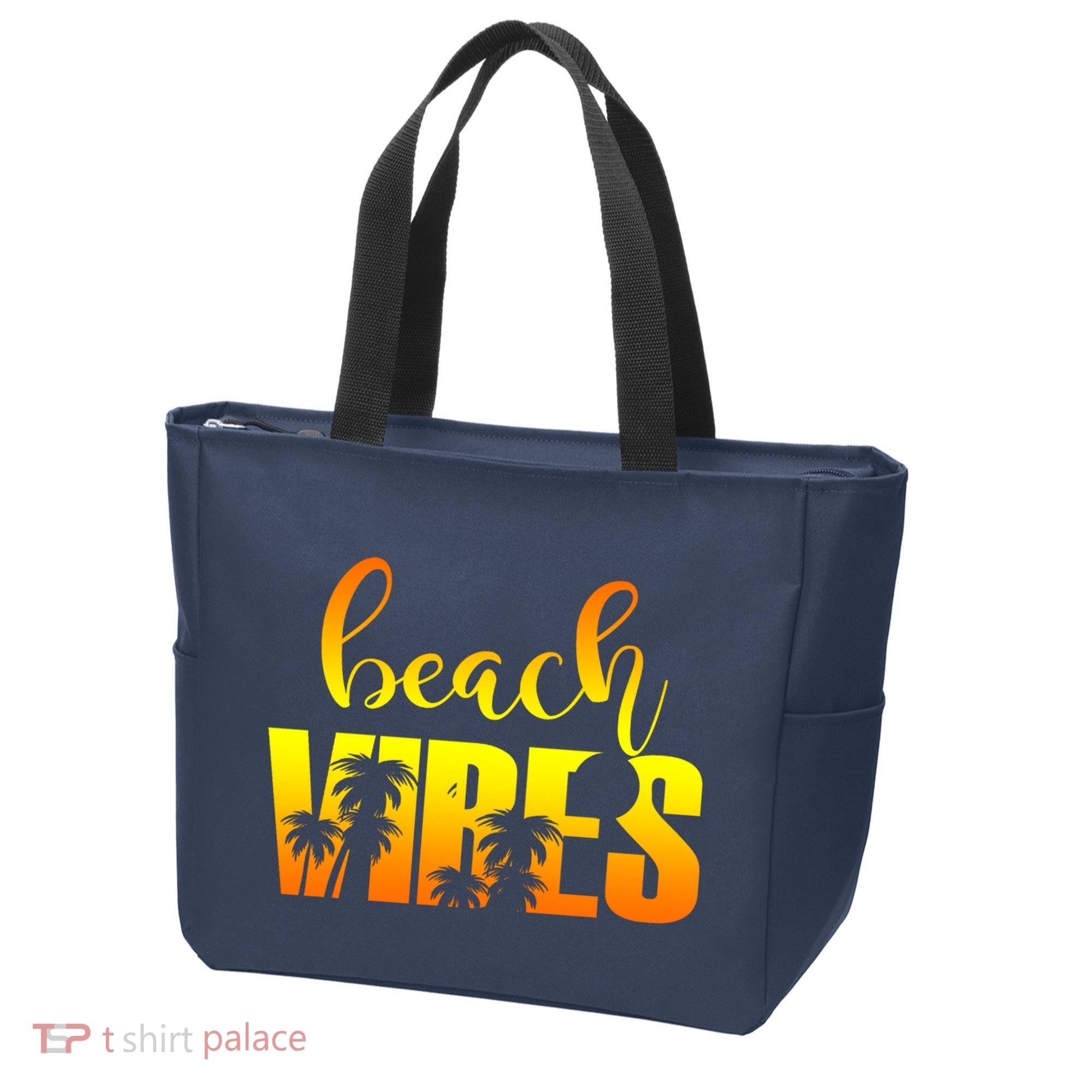 Beach Vibes Tropical Sunset Vacation Tote Bag