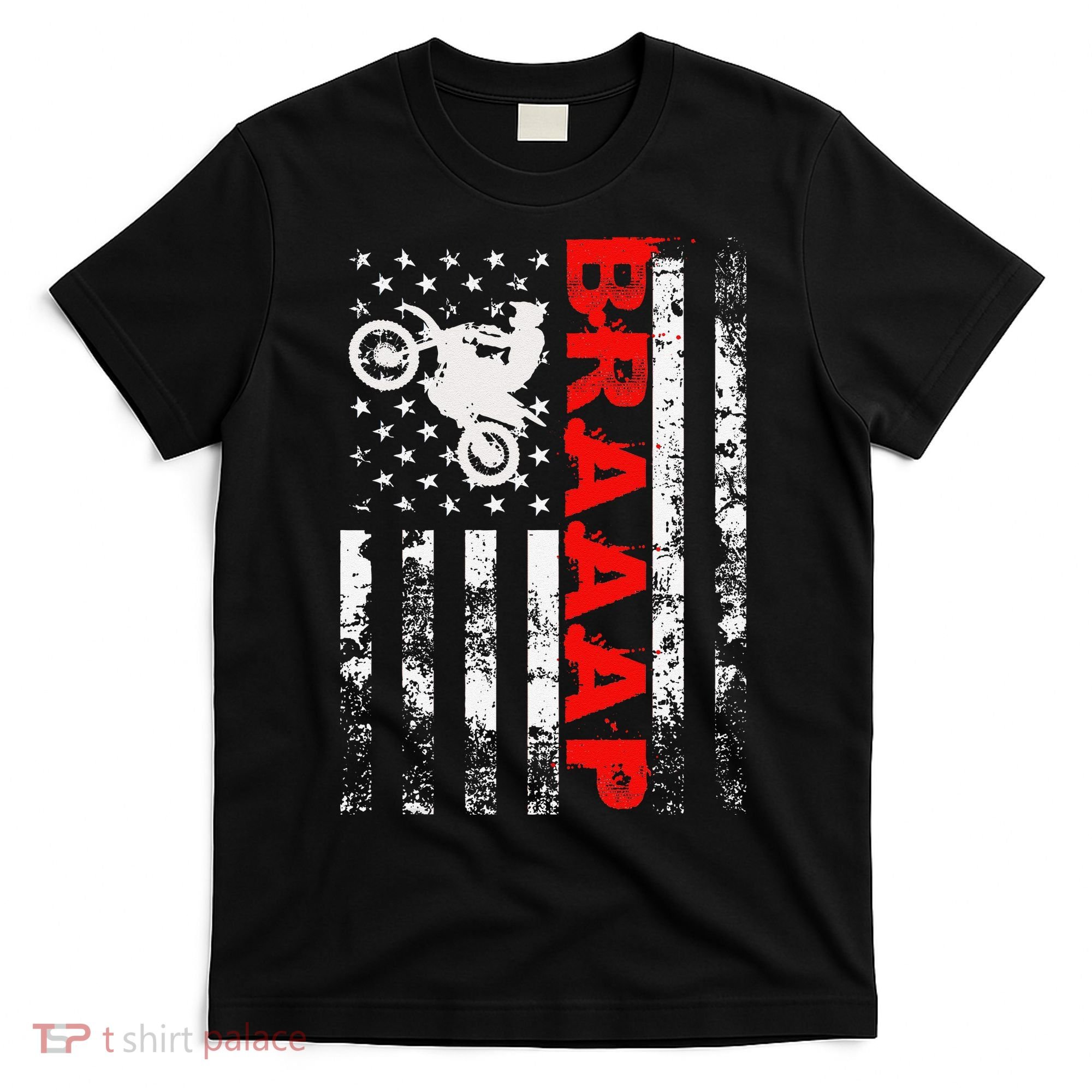 Braaap Vintage Usa American Flag T-Shirt