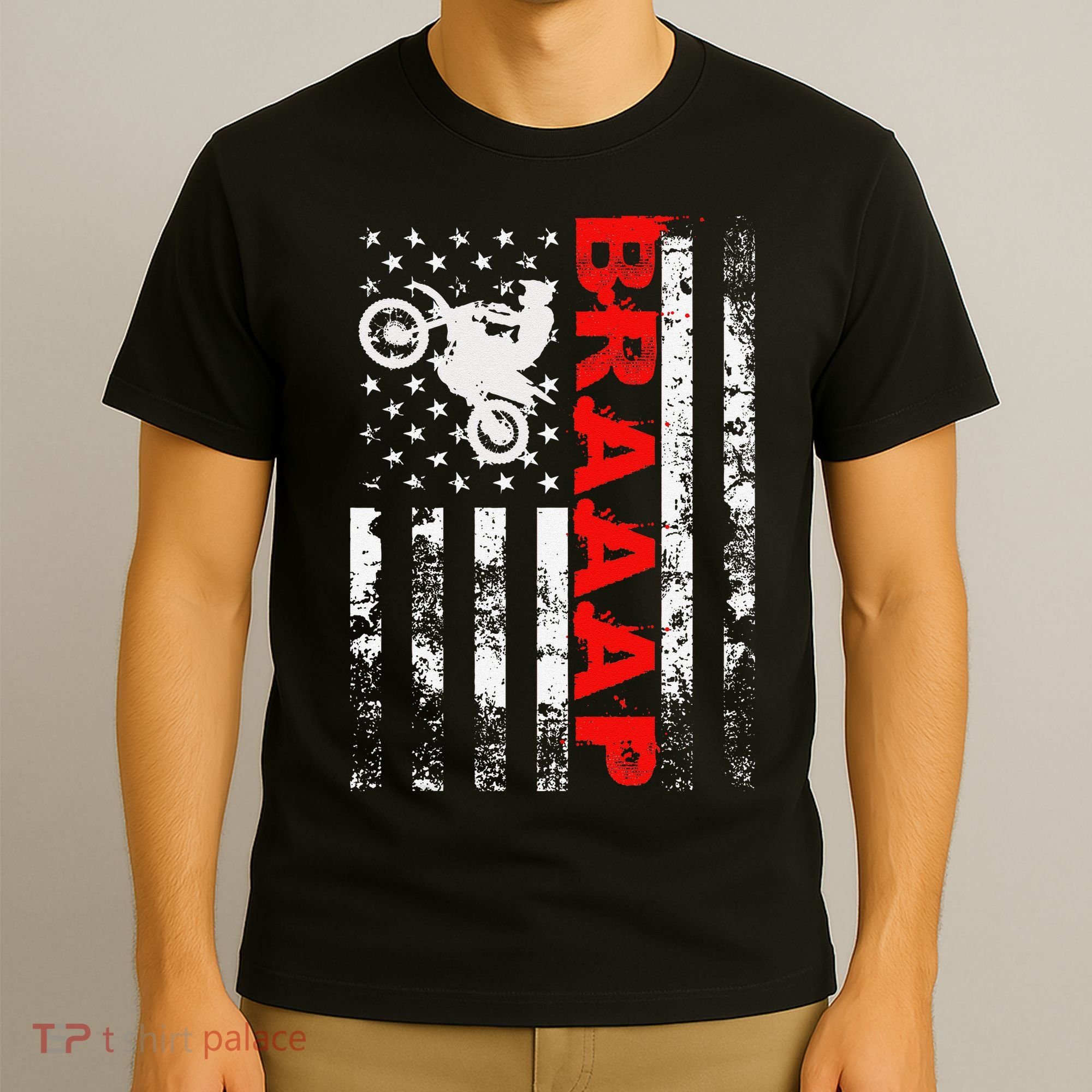 Braaap Vintage Usa American Flag T-Shirt