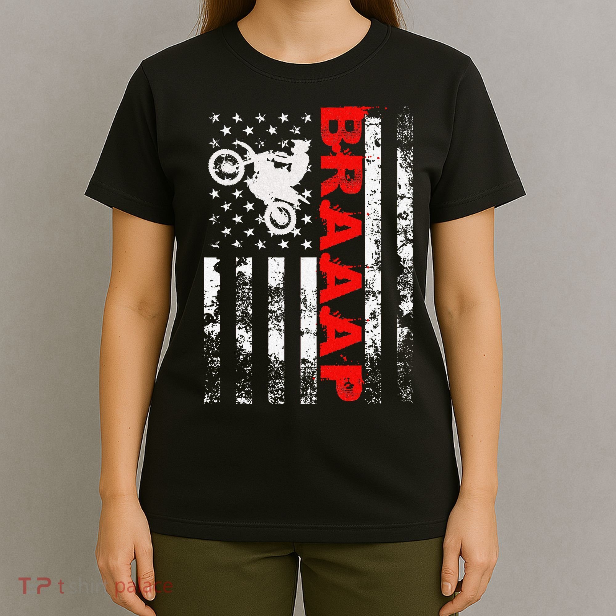 Braaap Vintage Usa American Flag T-Shirt