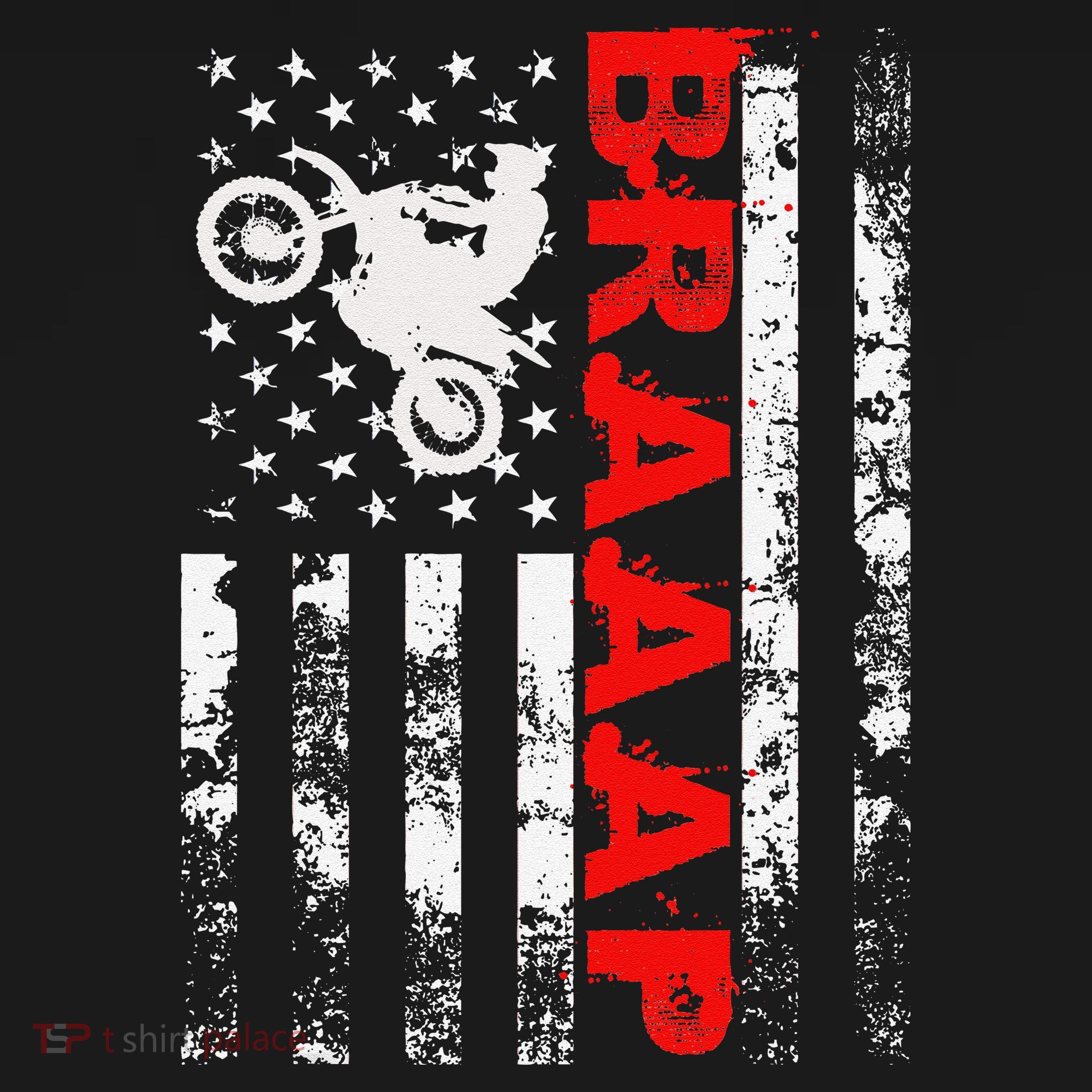 Braaap Vintage Usa American Flag T-Shirt