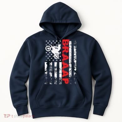 Braaap Vintage USA American Flag Tee Hoodie