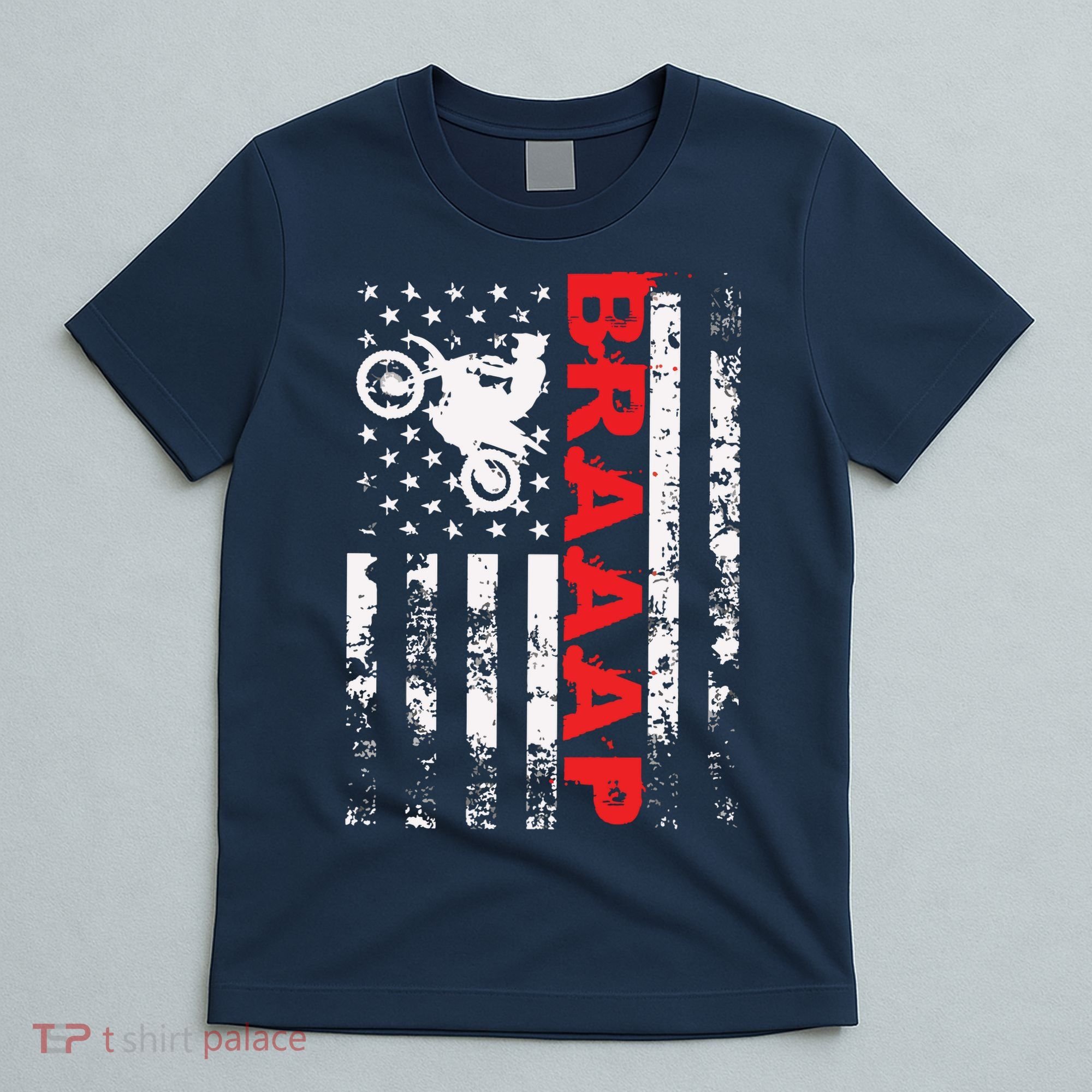 Braaap Vintage USA American Flag Tee T-Shirt