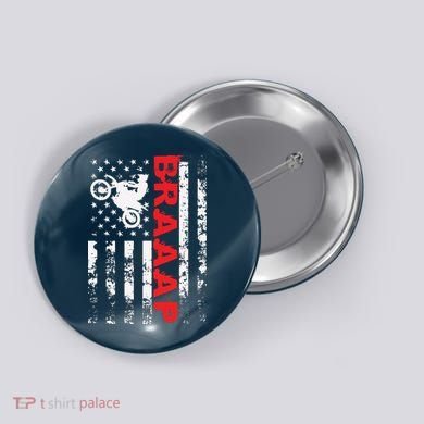 Braaap Vintage USA American Flag Tee Button