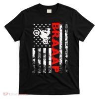 Braaap Vintage Usa American Flag Short Sleeve T-Shirt thumb 0