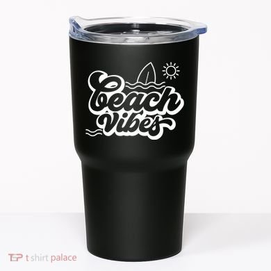 Beach Vibes Vacation Tropical Tumbler