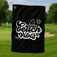 Beach Vibes Vacation Tropical Golf Towel thumb 1