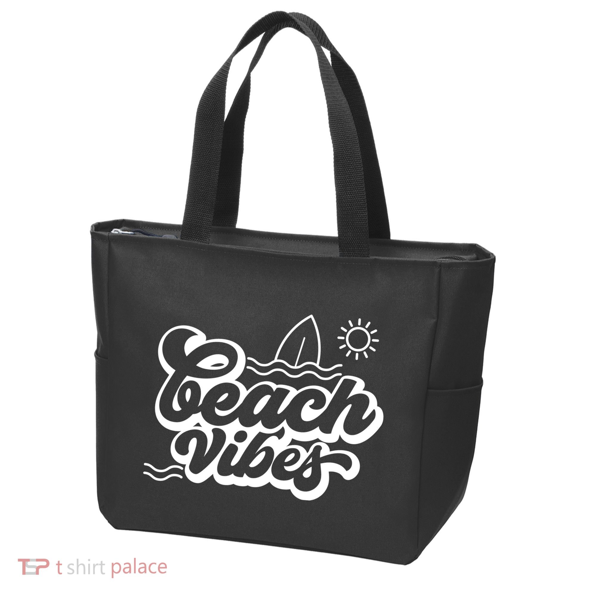 Beach Vibes Vacation Tropical Tote Bag