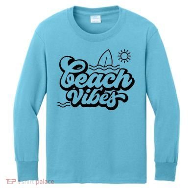 Beach Vibes Vacation Tropical Kids Long Sleeve Shirt