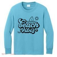 Beach Vibes Vacation Tropical Kids Long Sleeve Shirt thumb 0