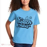 Beach Vibes Vacation Tropical Kids T-Shirt thumb 2