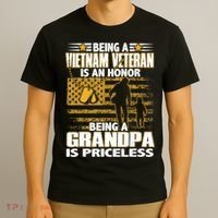 Being Vietnam Veteran Is An Honor Grandpa Is Priceless T-Shirt thumb 3
