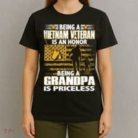 Being Vietnam Veteran Is An Honor Grandpa Is Priceless T-Shirt thumb 4