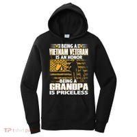 Being Vietnam Veteran Is An Honor Grandpa Is Priceless Women's Hoodie thumb 0