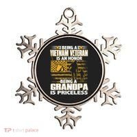 Being Vietnam Veteran Is An Honor Grandpa Is Priceless Ornament thumb 0