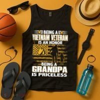 Being Vietnam Veteran Is An Honor Grandpa Is Priceless Tank Top thumb 4