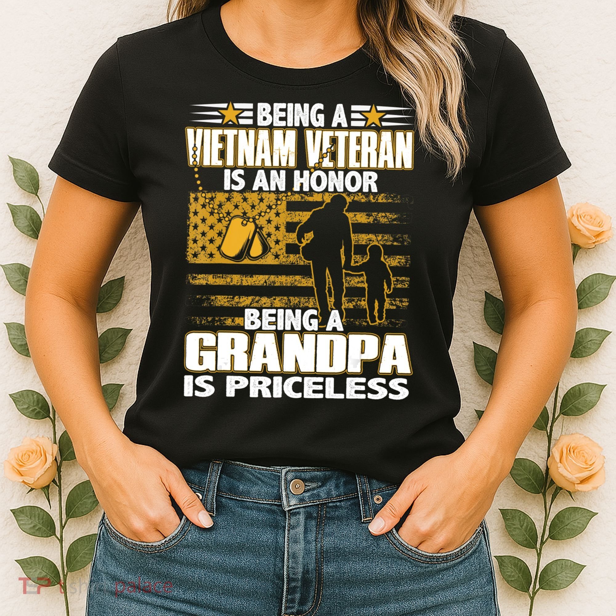 Being Vietnam Veteran Is An Honor Grandpa Is Priceless Women's T-Shirt