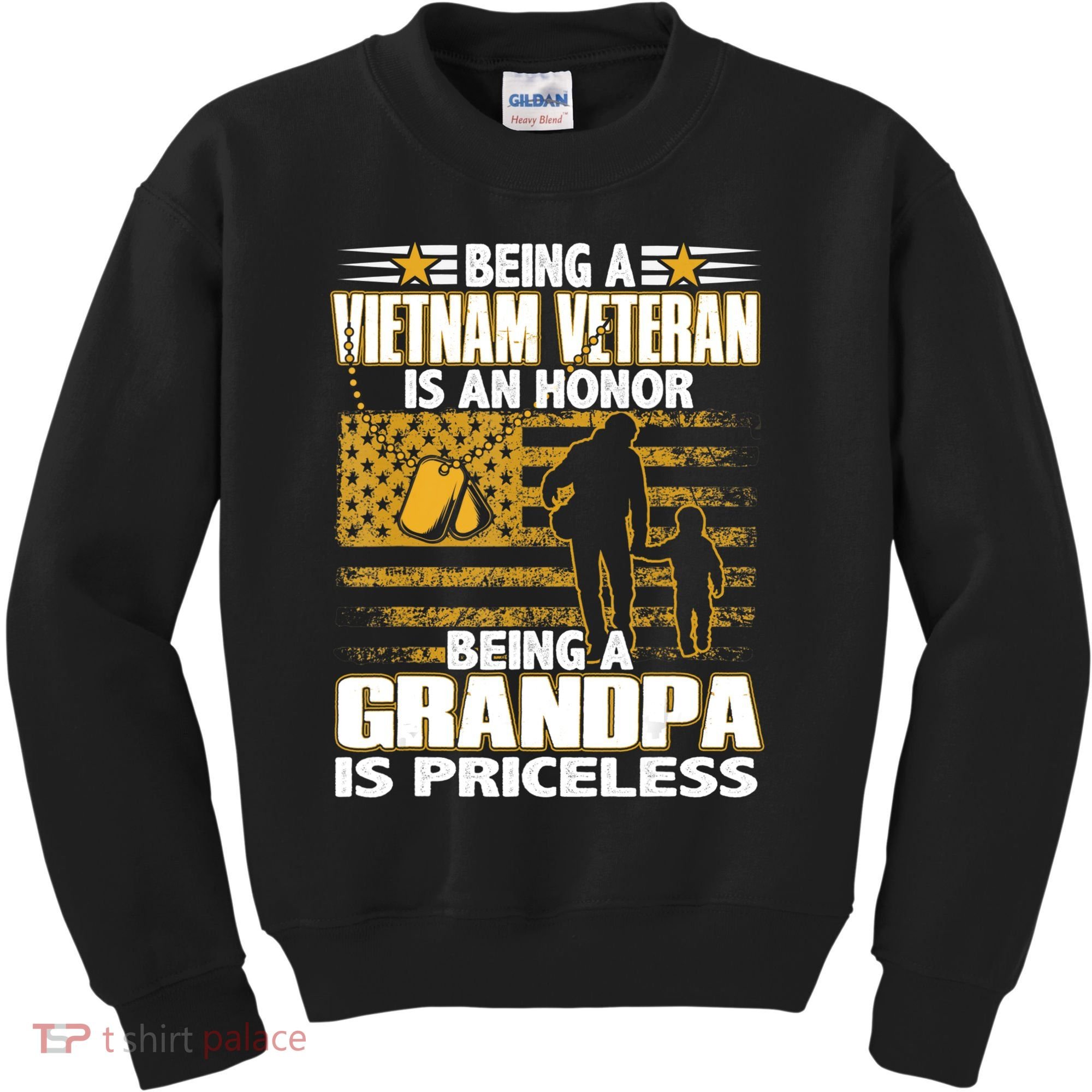Being Vietnam Veteran Is An Honor Grandpa Is Priceless Kids Sweatshirt