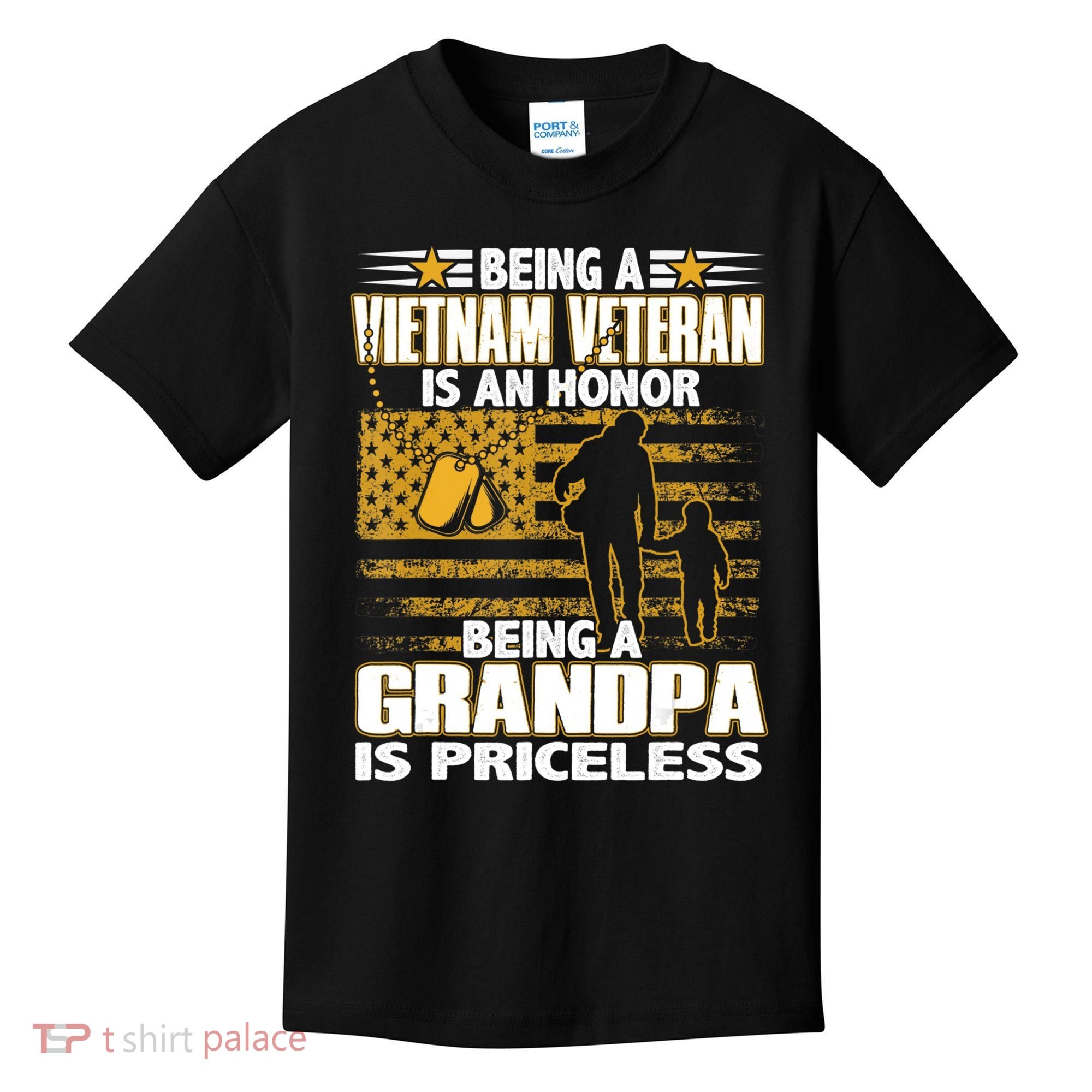 Being Vietnam Veteran Is An Honor Grandpa Is Priceless Kids T-Shirt