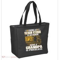 Being Vietnam Veteran Is An Honor Grandpa Is Priceless Tote Bag thumb 2