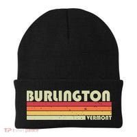 BURLINGTON VT VERMONT Funny City Home Roots Gift Retro 80s Beanie thumb 0