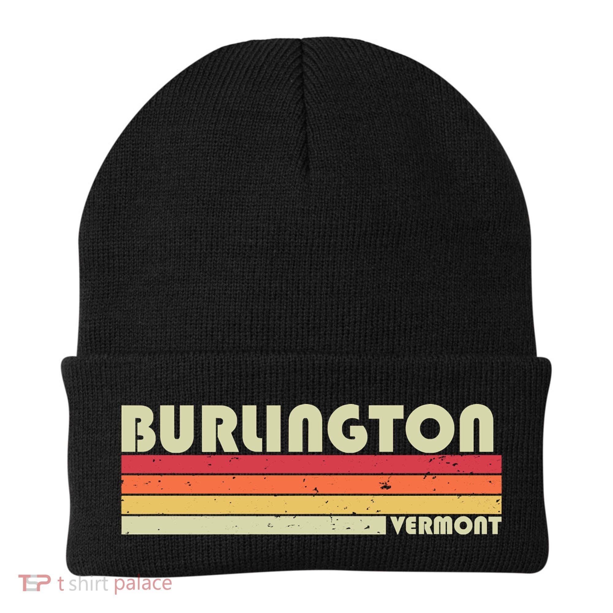 BURLINGTON VT VERMONT Funny City Home Roots Gift Retro 80s Beanie