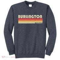 BURLINGTON VT VERMONT Funny City Home Roots Gift Retro 80s Sweatshirt thumb 0