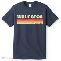 BURLINGTON VT VERMONT Funny City Home Roots Gift Retro 80s T-Shirt thumb 0