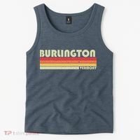 BURLINGTON VT VERMONT Funny City Home Roots Gift Retro 80s Tank Top thumb 2