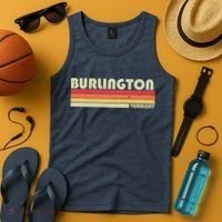 BURLINGTON VT VERMONT Funny City Home Roots Gift Retro 80s Tank Top thumb 4