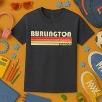 BURLINGTON VT VERMONT Funny City Home Roots Gift Retro 80s Kids T-Shirt thumb 3