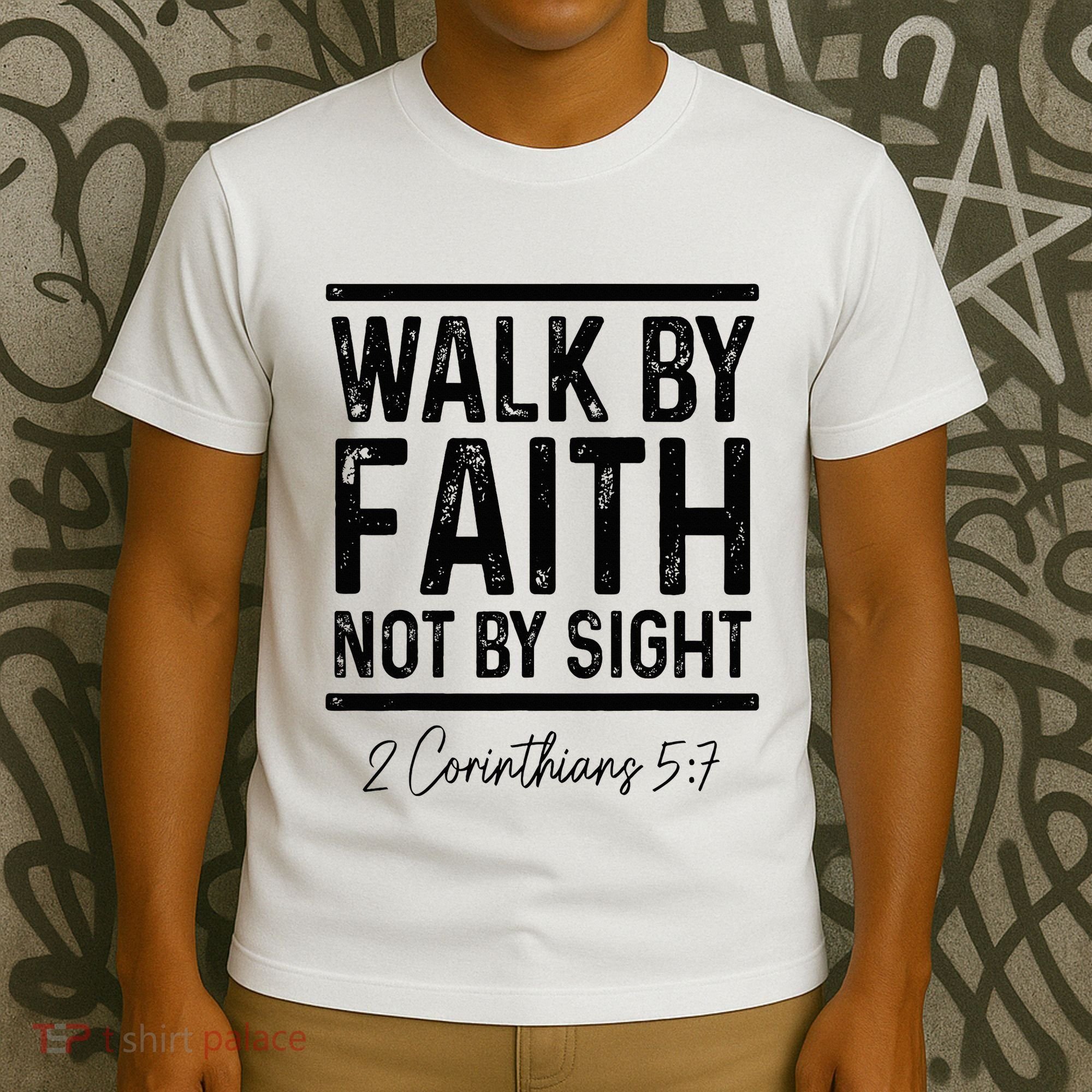 Bible Verse Walk Faith Not By Sight Christian Pastor T-Shirt
