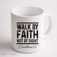 Bible Verse Walk Faith Not By Sight Christian Pastor Coffee Mug thumb 1