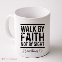 Bible Verse Walk Faith Not By Sight Christian Pastor Coffee Mug thumb 0