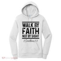 Bible Verse Walk Faith Not By Sight Christian Pastor Women's Hoodie thumb 0
