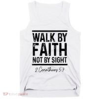 Bible Verse Walk Faith Not By Sight Christian Pastor Tank Top thumb 0