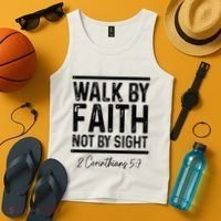 Bible Verse Walk Faith Not By Sight Christian Pastor Tank Top thumb 4