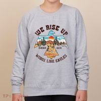 Bible Verse We Rise Up Wings Like Eagles Isaiah 4031 Women's Sweatshirt thumb 0