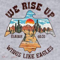Bible Verse We Rise Up Wings Like Eagles Isaiah 4031 Women's Sweatshirt thumb 2