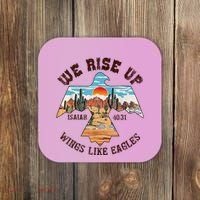Bible Verse We Rise Up Wings Like Eagles Isaiah 4031 Coaster thumb 0