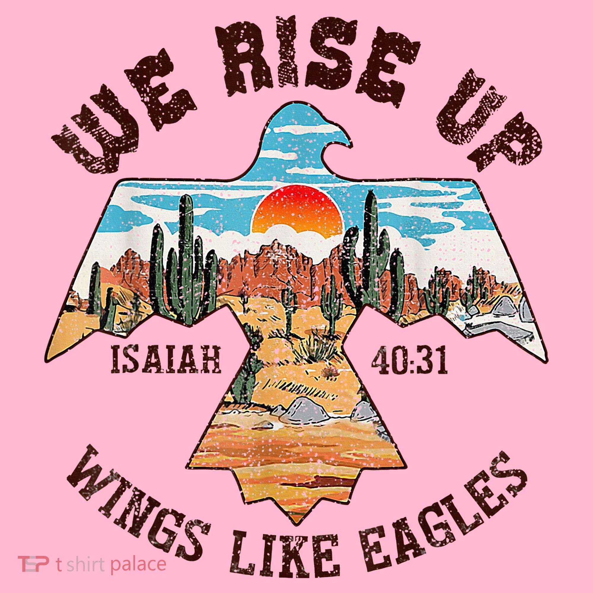 Bible Verse We Rise Up Wings Like Eagles Isaiah 4031 Coaster