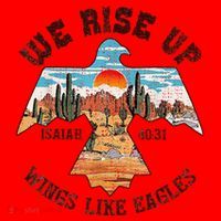Bible Verse We Rise Up Wings Like Eagles Isaiah 4031 Santa Hat thumb 1