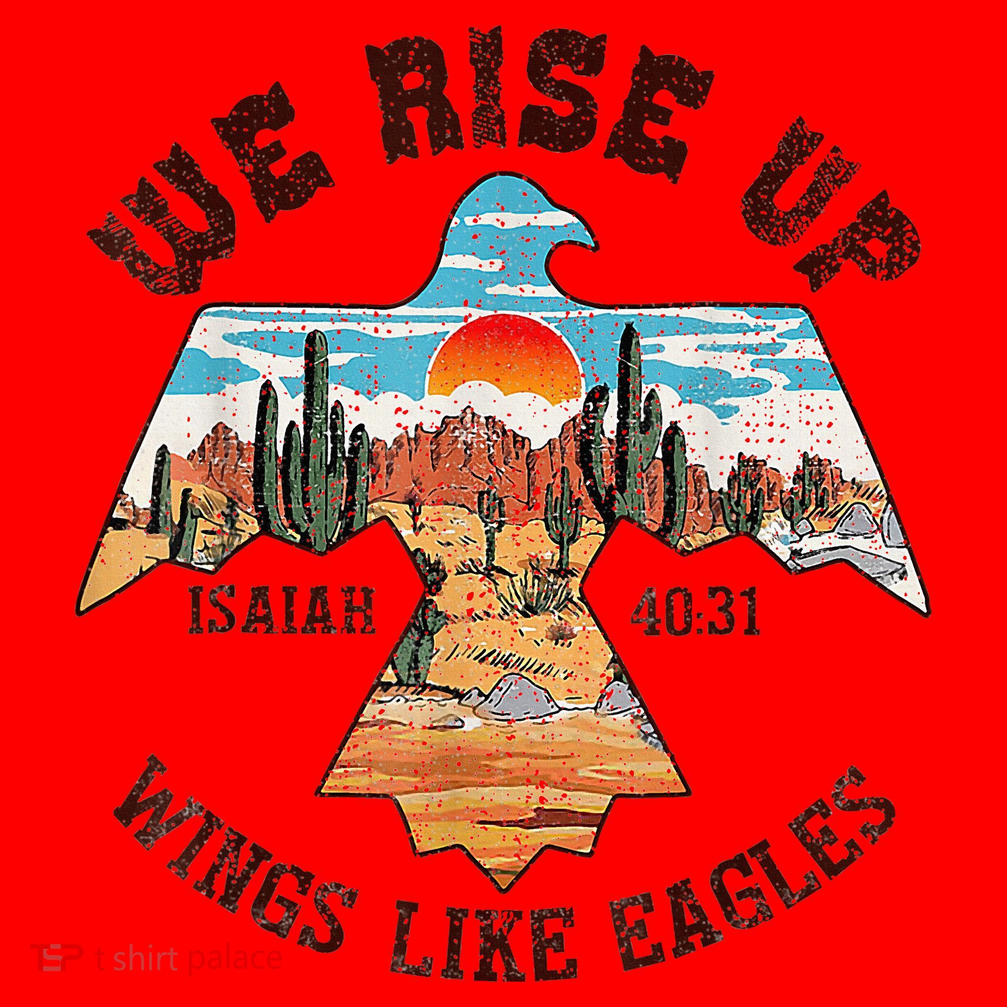 Bible Verse We Rise Up Wings Like Eagles Isaiah 4031 Santa Hat