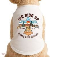 Bible Verse We Rise Up Wings Like Eagles Isaiah 4031 Doggie Tank thumb 0