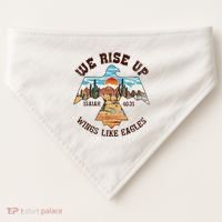 Bible Verse We Rise Up Wings Like Eagles Isaiah 4031 USA-Made Doggie Bandana thumb 0