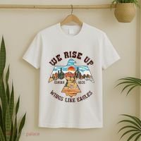 Bible Verse We Rise Up Wings Like Eagles Isaiah 4031 T-Shirt thumb 2