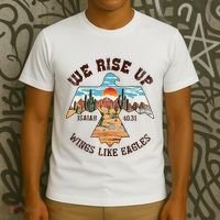 Bible Verse We Rise Up Wings Like Eagles Isaiah 4031 T-Shirt thumb 3