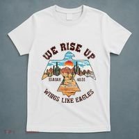 Bible Verse We Rise Up Wings Like Eagles Isaiah 4031 T-Shirt thumb 5